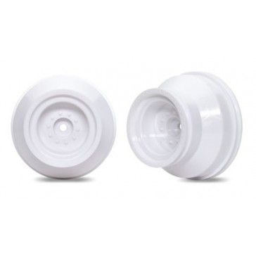 Wheels, white, dual profile (2.0" outer 3.0" inner) (2)