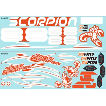 90mm Super Scorpion V2 - Decal Sheet (Orange)