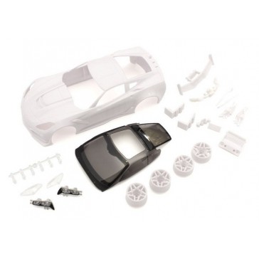 Bodyshell Chevrolet Corvette ZR1 Mini-Z + 2WD Rims (White Body)