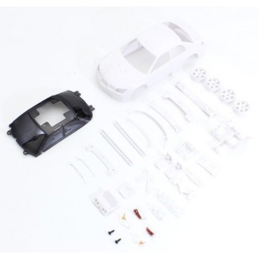 Bodyshell Subaru Impreza WRX Mini-Z + 4WD Rims (White Body)