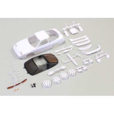 Bodyshell Nissan 180SX Mini-Z + 4WD Rims (White Body)