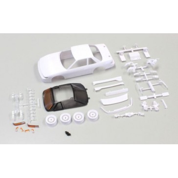 Bodyshell Nissan Silvia S13 Mini-Z + 4WD Rims (White Body)