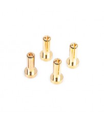 4mm Gold Connectors - 14mm length (4 pcs.)