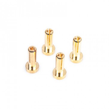 4mm Gold Connectors - 14mm length (4 pcs.)