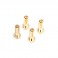 4mm Gold Connectors - 14mm length (4 pcs.)