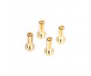 4mm Gold Connectors - 14mm length (4 pcs.)