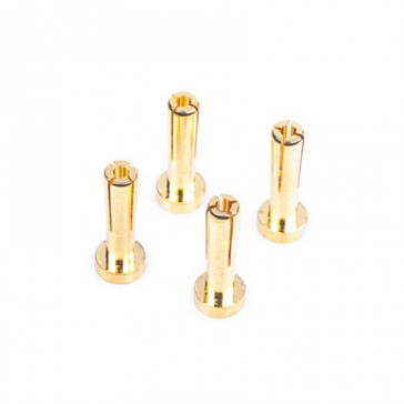 4mm Gold Connectors - 18mm length (4 pcs.)