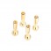 4mm Gold Connectors - 18mm length (4 pcs.)