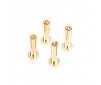 4mm Gold Connectors - 18mm length (4 pcs.)