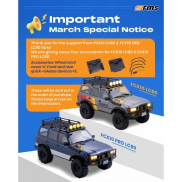 Upgrade kit for LC80 FCX10 & FCX10 pro