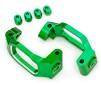 Caster blocks, 6061-T6 aluminum (green-anodized), left & right/ 4x22m