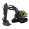 2.4G 11CH RC EXCAVATOR GREEN 680° TURNTABLE w/SMOKE