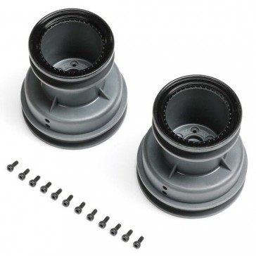 MT Wheel Black Beadlock Light Grey (2): Mini LMT