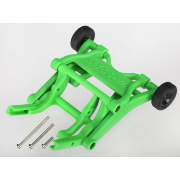 Wheelie bar, assembled (green) (fits Stampede, Rustler, Band