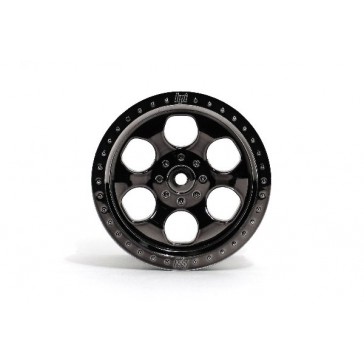 6 Spoke Wheel Black Chrome (83X56Mm/2Pcs)