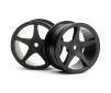 Super Star Wheels 26Mm Black (1Mm Offset)