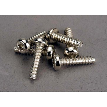 Screws, 3x12mm roundhead self-tapping (6)