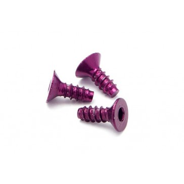 Alu Tp Flat Hd Screw 3 X8Mm Hex Socket/Purple/5Pc