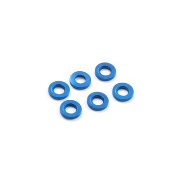 M3 FLAT WASHER BLUE 0.5mm (6)