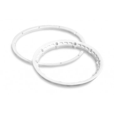 Heavy Duty Wheel Bead Lock Rings White/For 2 Whl