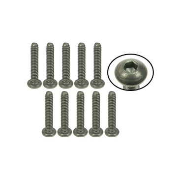 DISC.. n°4-40 x 5/8 Titanium Button Head Hex Socket - Machine (10 Pcs