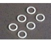 White plastic washers (5x8x1.0mm) (6)