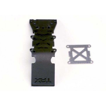 Skidplate, front plastic (black)/ stainless steel plate