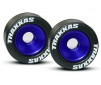 Wheels, aluminum (blue-anodized) (2)/ 5x8mm ball bearings (4