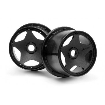 Super Star Wheel Black Rear (120 X 75Mm/2Pcs)