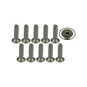 DISC.. M2 x 8 Titanium Flat Head Hex Socket - Self Tapping (10 Pcs)