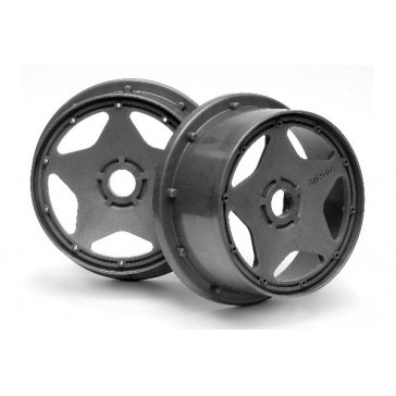 Super Star Wheel Gunmetal Front (120X60Mm/2Pcs/)