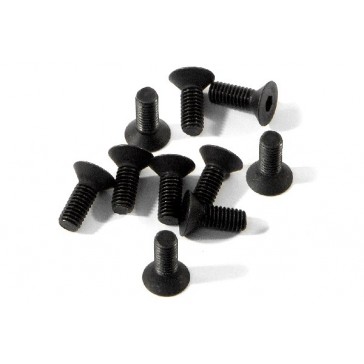 Flat Head Screw M3X8Mm (Hex Socket/10Pcs)