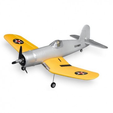 DISC.. Avion 800mm : F4U (jaune) kit PNP avec batterie