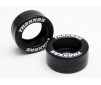 Tires, rubber (2) (fits Traxxas wheelie bar wheels)