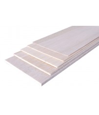 BALSA Plankje 1000 x 100 x  1.5 mm