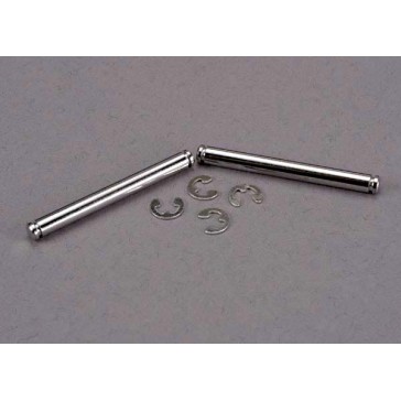 Suspension pins, 31.5mm, chrome (2) w/ E-clips (4)