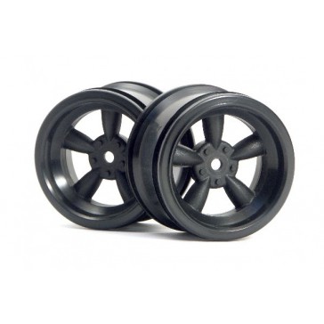 Vintage 5 Spoke Wheel 31Mm (Wide) Black 6Mm Offset