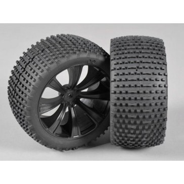 Truggy Pin 185 - M - OR tires, glued, black, 2pcs.