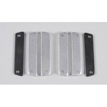 Alum. brake plates set, 6pcs.