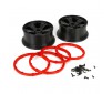 Wheel/Beadlock, Black (2): 1:5 4wd