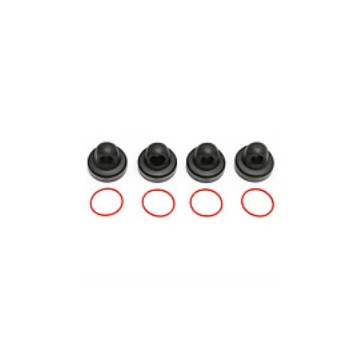 DISC.. RC8/RC8T 16MM MOULDED SHOCK CAPS (FITS PLASTIC BODIES)