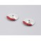 DISC.. Caliper Brake Disc CNC Alloy Silver/Red (2pcs.) (for 1/10)