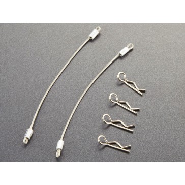 Body Clips (4pcs.) with Metal cord 120mm (2pcs.)