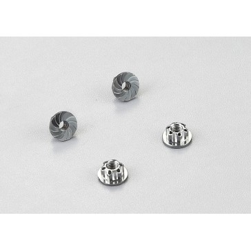 DISC.. Aluminum wheel nuts (gray) 4pcs.