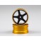 DISC.. MITSUBISHI LANCER EVOLUTION X, CNC Alloy Rims (black / gold)