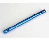 Pulley shaft, front (blue-anodized, light-weight aluminum)