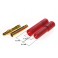 DISC.. Connector : 4.0mm gold plated plug with red housing (S) (1pc)