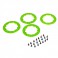 DISC.. Beadlock Ring w/Screws, Green: SCT/SCB/SCT (4)