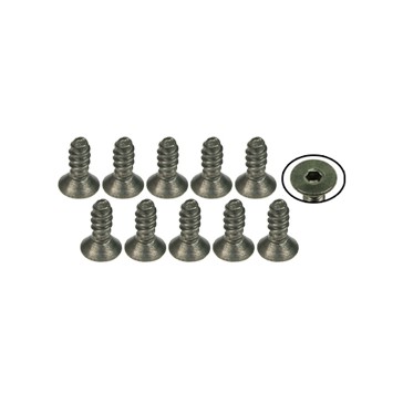 M3 x 8 Titanium Flat Head Hex Socket - Machine (10 Pcs)