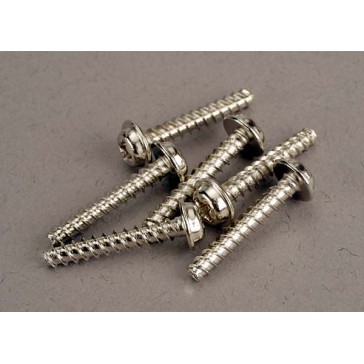 Screws, 3x18mm washerhead self-tapping (6)